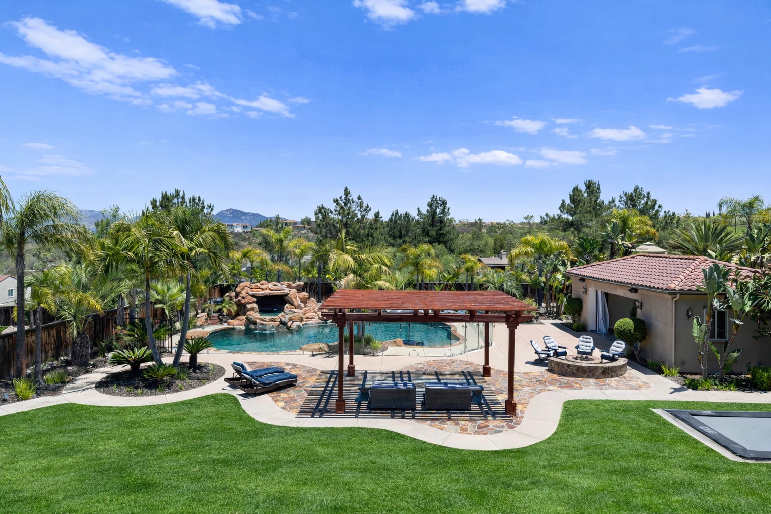 Backyard lawn
